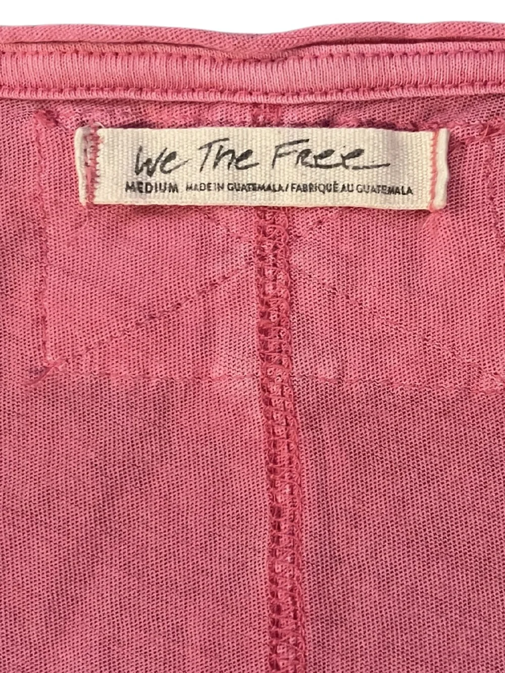 Free People We The Free Boxy Scoop Neck Tee | Pink | Size Medium - Picture 3 of 7